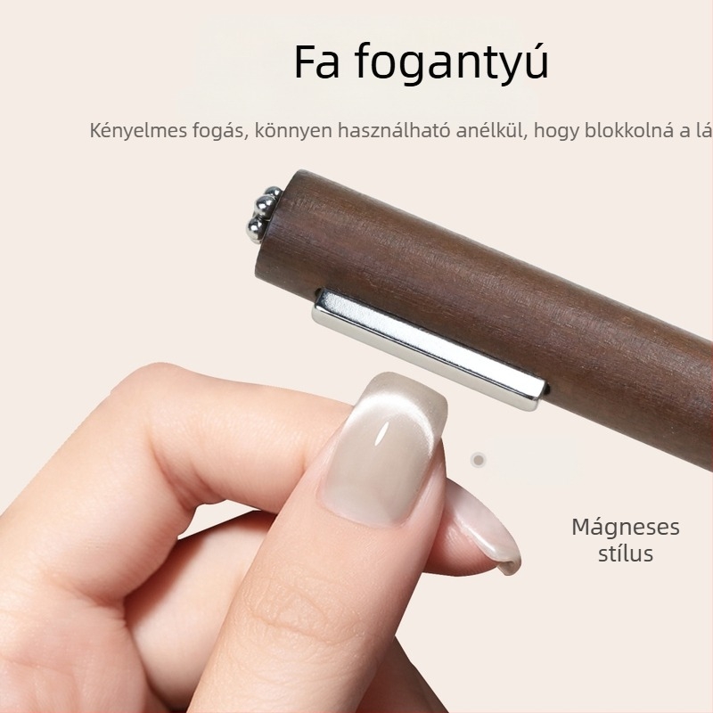 Három az egyben mágnes a köröm művészetéhez Cat's Eye effektussal – nagy hengeres, fémből készült mágnes