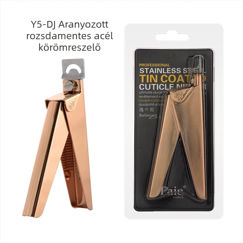 Monika Nails körömolló – rozsdamentes acél, egyvonalas penge, francia stílusú U-formájú dizájn, műköröm alakításhoz