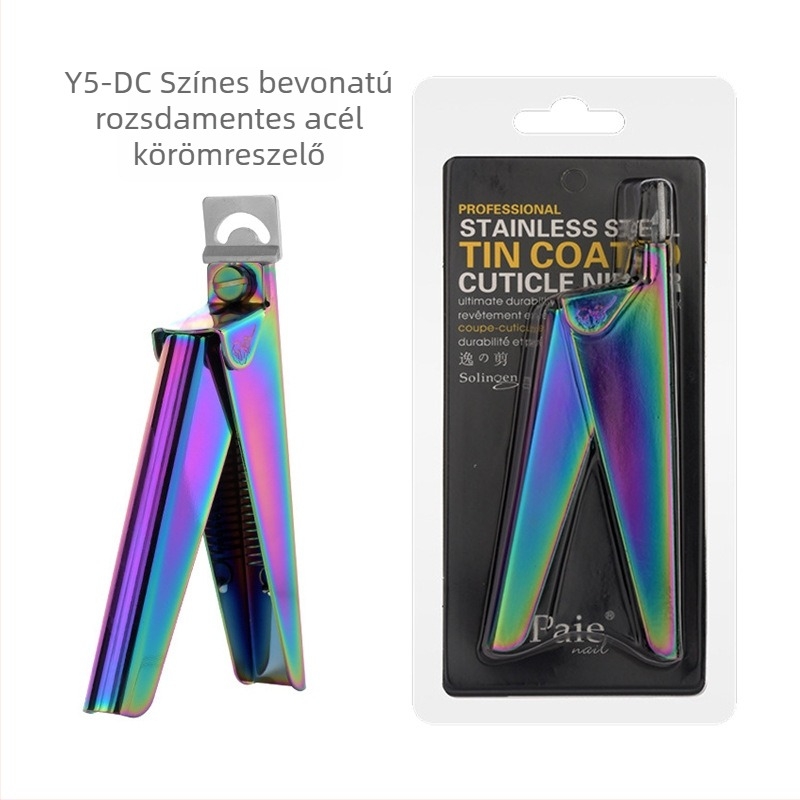 Monika Nails körömolló – rozsdamentes acél, egyvonalas penge, francia stílusú U-formájú dizájn, műköröm alakításhoz