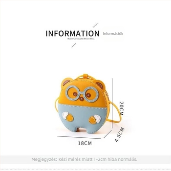 PU-ból készült crossbody táska, kerek formájú, állatmintás, cipzáras nyitás, belső ID rekesz