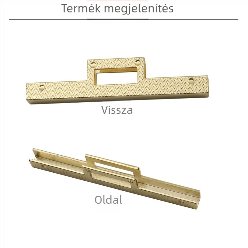 Arany színű poggyász-zár, külső átmérő 88 mm, öntött fém, Twist Lock, egyenes rúd zár, négyszögletes zár