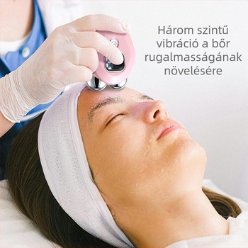 Teljes test masszírozó EMS mikroárammal és dupla görgővel, hő-kompresszió, USB töltés, ABS burkolat, 50 g