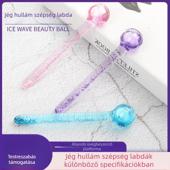 Arcmaszírozó arcra, hideg-kompresszió és jég-hullám funkció – üveg szépség eszköz