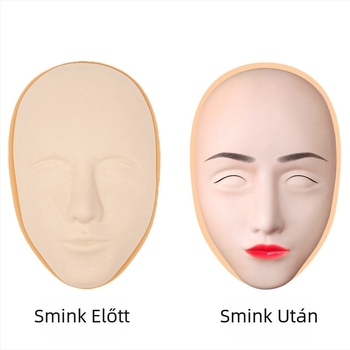 Szilikon 3D szemöldök-tetoválás gyakorló bőr alapzattal és manöken fejjel