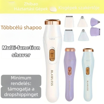 3 az 1-ben elektromos borotva szemöldök- és orrszőrtrimmel, USB töltés, nedves és száraz használat, egész testre