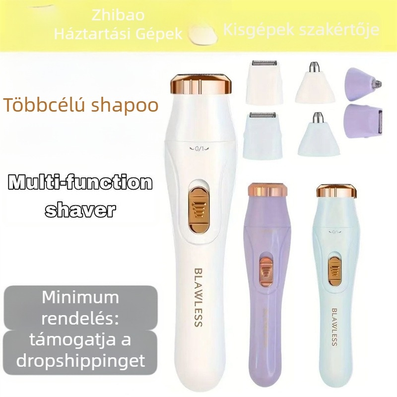 3 az 1-ben elektromos borotva szemöldök- és orrszőrtrimmel, USB töltés, nedves és száraz használat, egész testre