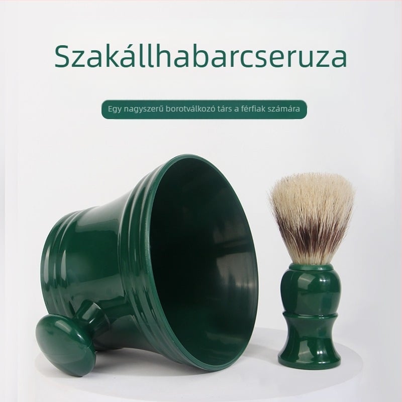 Szakáll- és borotválkozó készlet habkefével és habtálcával – Silya, licencelt magáncímke, testreszabható logó