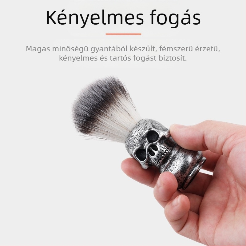 CestoMen Szakállhabozó Habkefés Készlet Rozsdamentes Acél Szappanbögrével, 50 ml