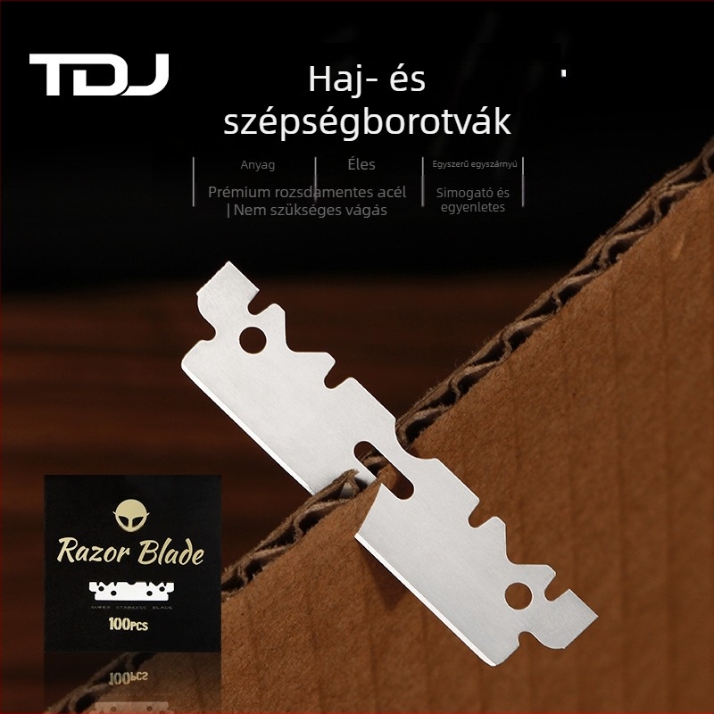 tdj Egyszer használatos rozsdamentes acél borotvapengék, a borotválkozáshoz és szemöldök formázásához, 100 db