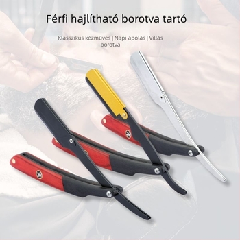 CestoMen vintage kézi összecsukható borotva férfiaknak, 74 pengével