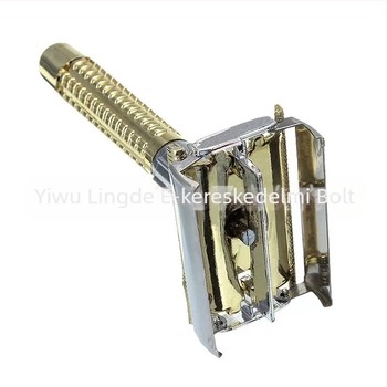 Honglong kézi borotva – rozsdamentes acél, kétoldalú penge, klasszikus stílusú férfi borotva