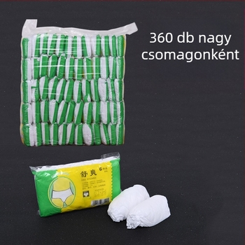 Egyszer használatos, nem szövött anyagból készült szaunás nadrág, varratmentes, középmagas derékvonal, elasztikus nyílás
