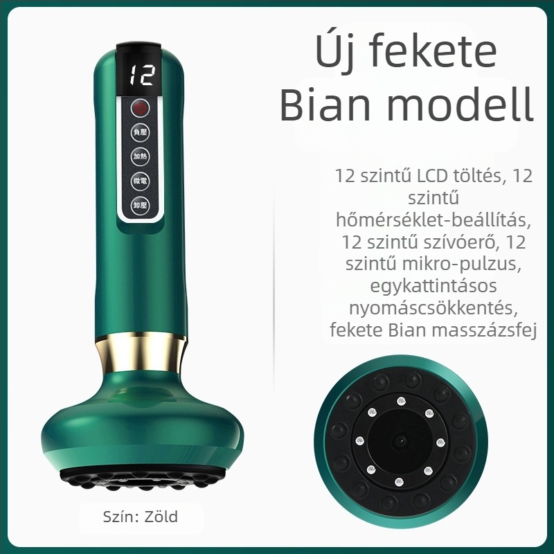Intelligens negatív nyomású köpölyöző és masszázs készülék egy gombnyomásos kilazítással, 4. fokú szívás, ABS test, DS-A300, 1800 mAh, 38–50°C