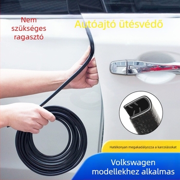 Autóajtó ütközésvédő csík, modell U iron, PVC + vas, Heng yurui