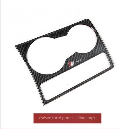 Szénszálas pohártartó panel belső dekorációs matrica Audi A4/A5 (2009–2016)