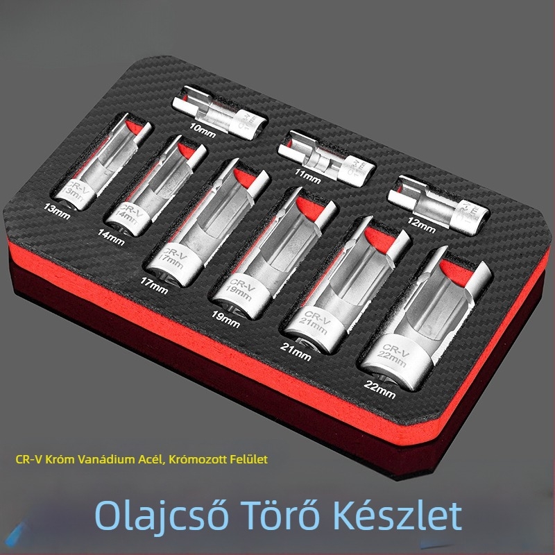 Krom-vanádium acélból készült hatszögletű dugókulcs dízel befecskendező csőhöz, oxigén-érzékelő hozzáféréssel