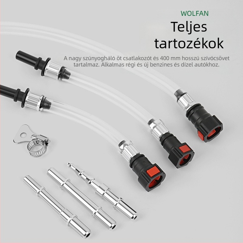 Tűcsöves olajkivonó – kettős használatú töltés és pumpálás – Wallfan ABS műanyagból, autó-karbantartáshoz