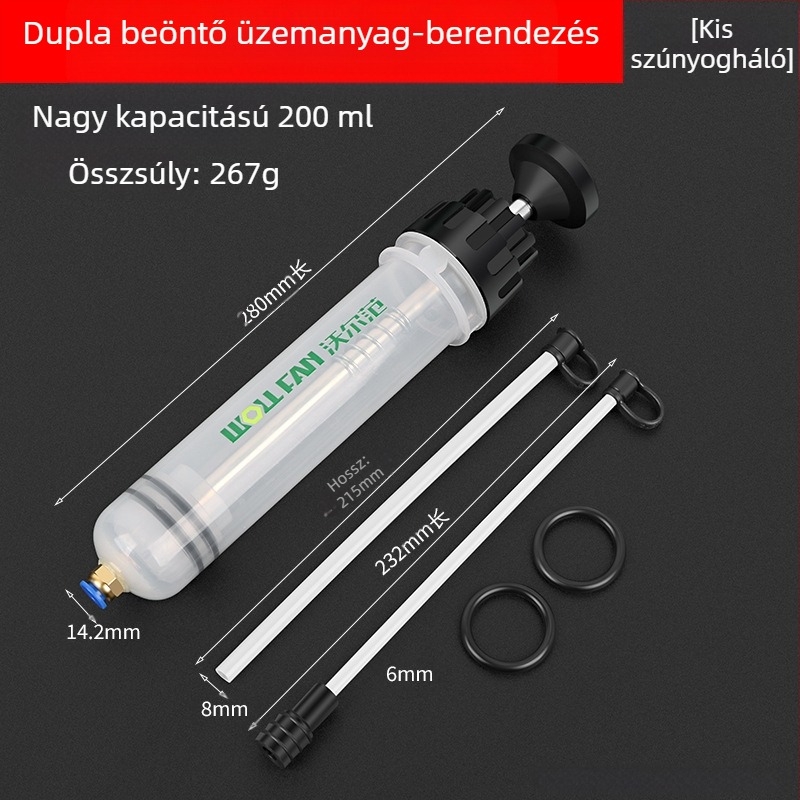 Tűcsöves olajkivonó – kettős használatú töltés és pumpálás – Wallfan ABS műanyagból, autó-karbantartáshoz