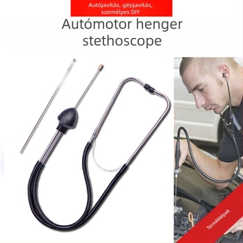 Autóhenger-stetoszkóp motor diagnosztikájához, hallgatja a hengerek hangját, hengeren belüli zajok detektálása