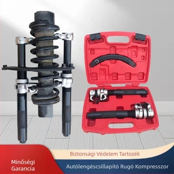 Karom-stílusú rugókompresszor autó lengéscsillapítóhoz, szétszerelés- és összeszerelés eszköz, No. 45 acél