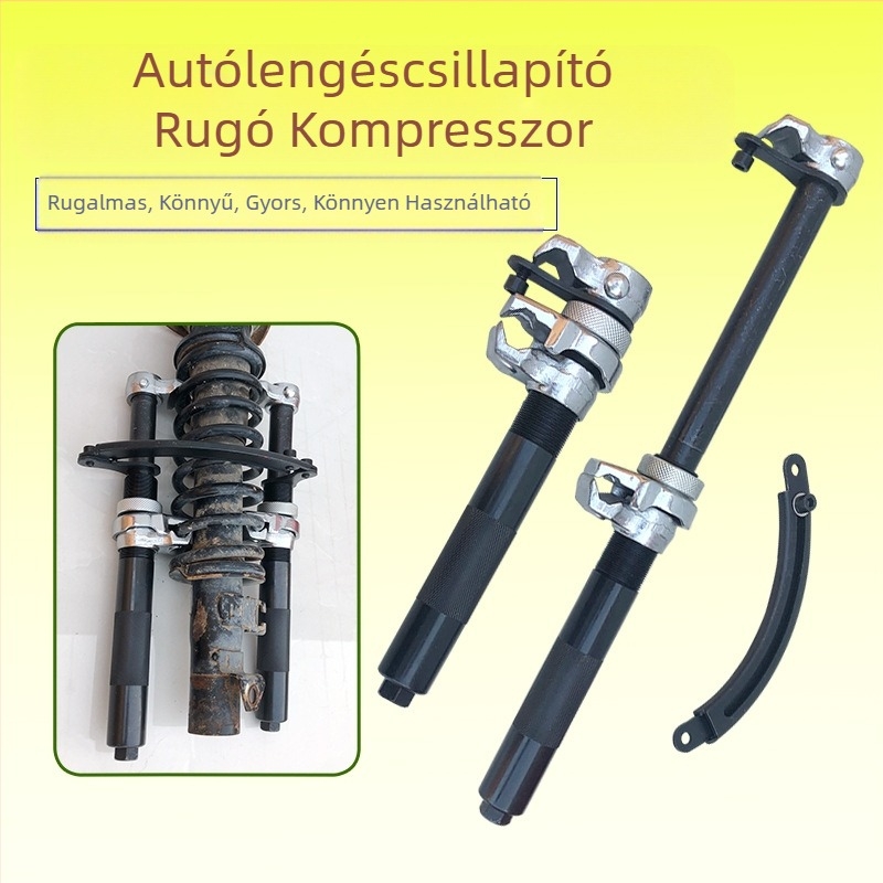 Karom-stílusú rugókompresszor autó lengéscsillapítóhoz, szétszerelés- és összeszerelés eszköz, No. 45 acél