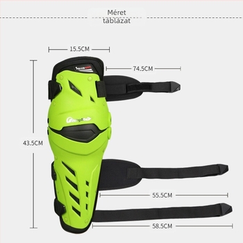 Motorkerékpár védőfelszerelés térdvédőkkel – Két részes készlet, Esés elleni védelem, Szélálló, Légáteresztő; Anyagok: PVC, nylon, EVA; Uniszex; Nyári vezetés
