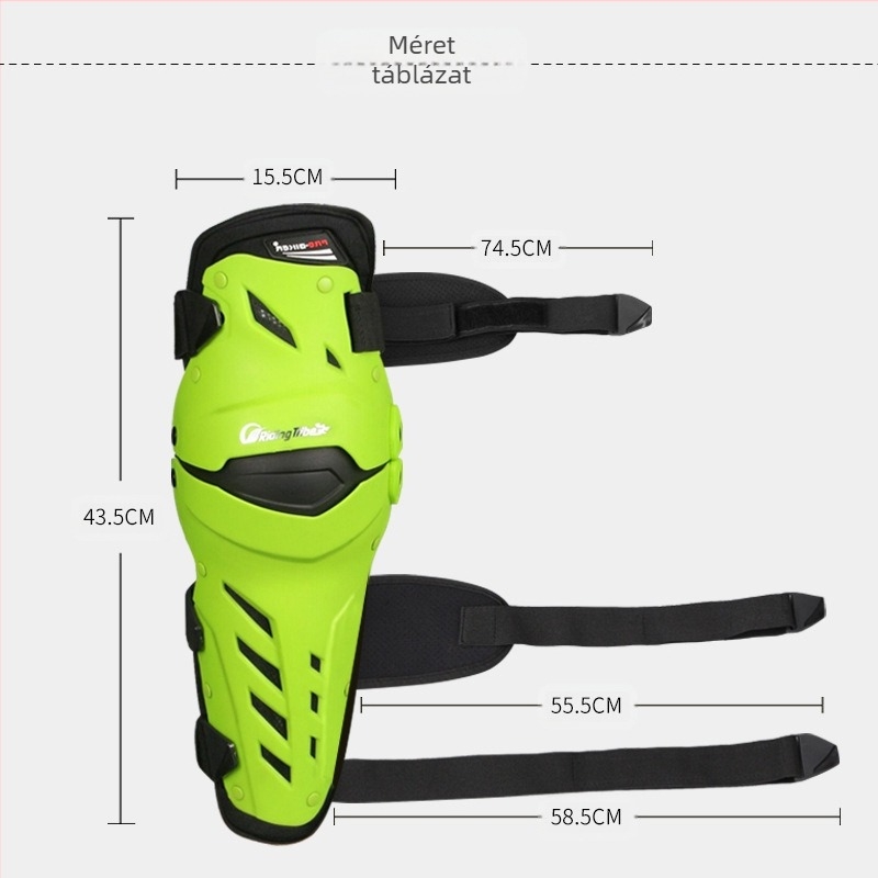 Motorkerékpár védőfelszerelés térdvédőkkel – Két részes készlet, Esés elleni védelem, Szélálló, Légáteresztő; Anyagok: PVC, nylon, EVA; Uniszex; Nyári vezetés