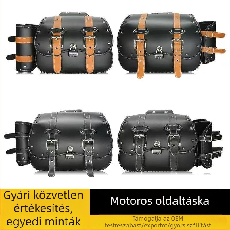 Univerzális retro motorkerékpár oldaltáska, vízálló, elektromos robogóhoz