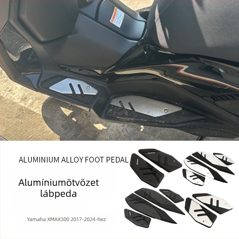 Yamaha XMAX300 pedál módosító alkatrész – alumíniumötvözet, csúszásmentes talppal, telepítés kímélő (2017–2024)