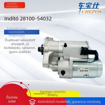 Toyota sorozat 2810054032/2810054150/2810054481 indító motor — 11 fogaskerék, 12V feszültség, 2.7 kW teljesítmény, tömeg 5.3 kg, alkatrész-szám 10054320