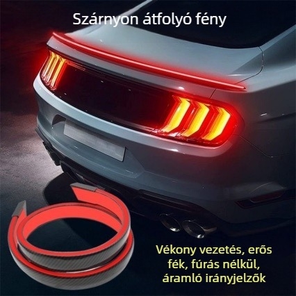 Szénszálas hátsó szárny LED lámpa, univerzális illeszkedés, 12V, 14W, 3500K, Modell 411
