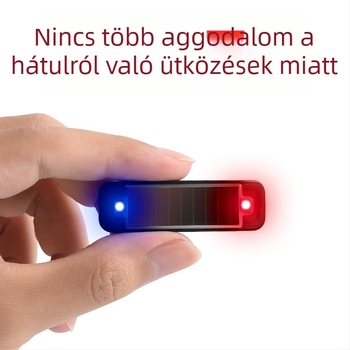 Napelemes grilles fény autókhoz – villogó figyelmeztető lámpa éjszakai vezetéshez, univerzális motorkerékpárokhoz és elektromos járművekhez