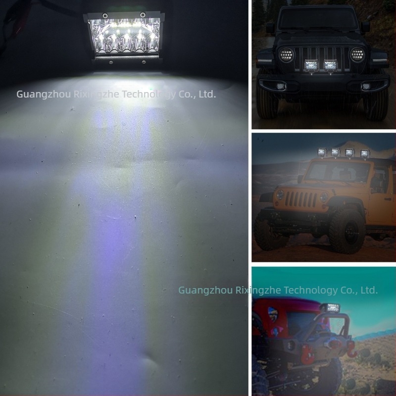 Autó LED munkalámpa - háromlencsés, 60W, 3600lm, 9-36V, alumínium