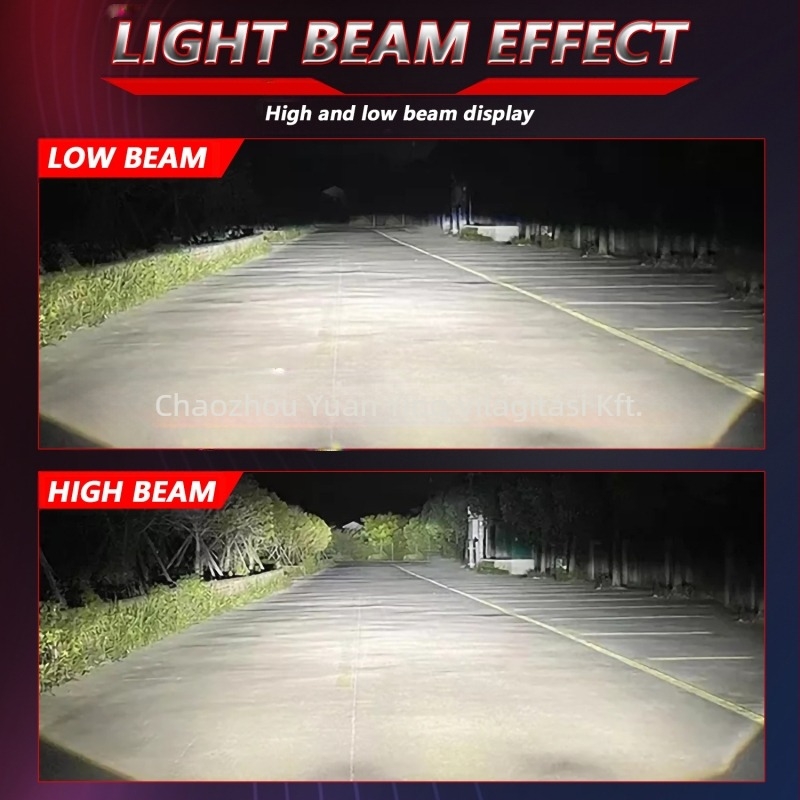 LED autó első lámpái kettős lencsével, reflex kupakkal, repülőgép-alumínium ház, testreszabható