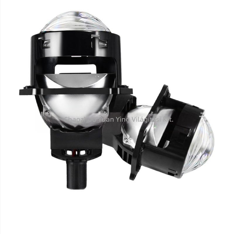 LED autó első lámpái kettős lencsével, reflex kupakkal, repülőgép-alumínium ház, testreszabható
