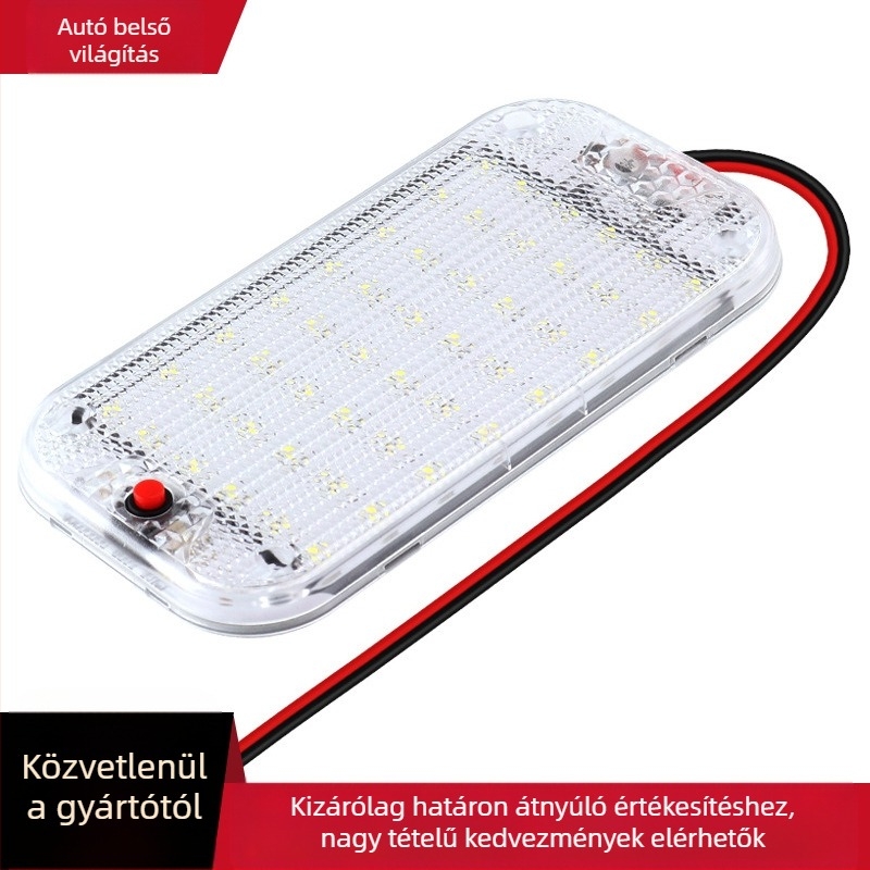 Autó belső LED világítás beépített olvasólámpával, 48 LED, CX05 modell, 5W, 10-85V, 1.2A