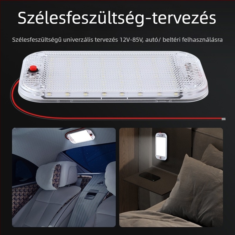 Autó belső LED világítás beépített olvasólámpával, 48 LED, CX05 modell, 5W, 10-85V, 1.2A
