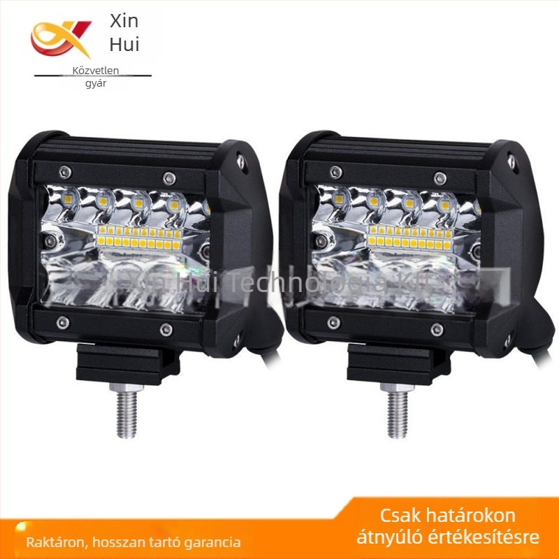 Off-road LED fénycsík autóhoz, háromsoros, 60W, 9-36V, 6000lm, 6500K, 3030 LED