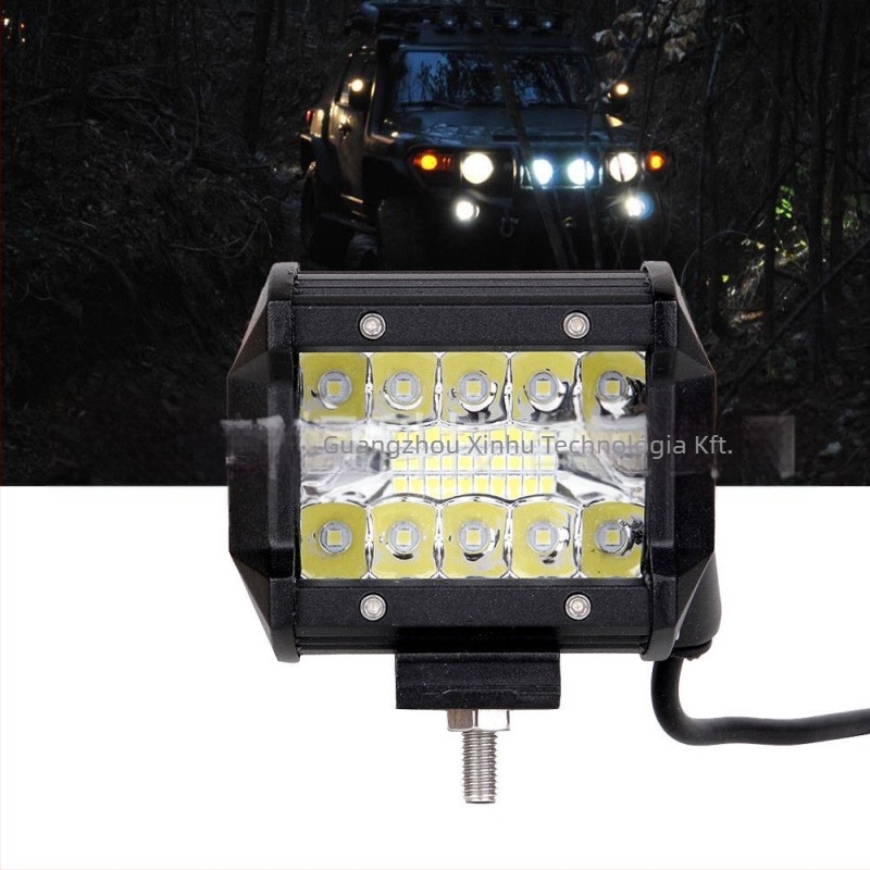 Off-road LED fénycsík autóhoz, háromsoros, 60W, 9-36V, 6000lm, 6500K, 3030 LED