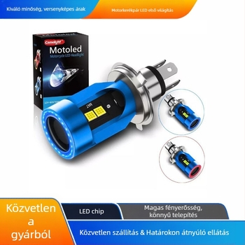MD007 Motorkerékpár LED elsőfényszóró COB LED-del, magas/alacsony fényerő 21W/16W, feszültség 12–48V, fényáram 1500 lm, élettartam 50 000 óra
