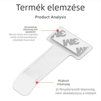 Sarokklip – műanyag, jegy- és nyugtaclip, parkolójegy és névjegykártya számára