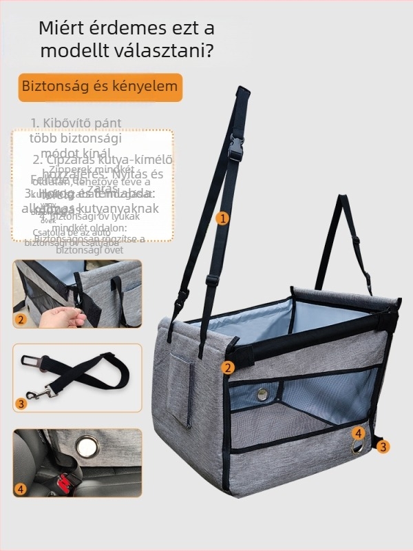 Kutya autós ülés párna, faanyagú, kutyáknak