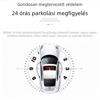 C3 autós dash kamera kettős lencsével, 120° látószög, 720p, Wi‑Fi, ciklikus felvétel, elő- és hátsó felvétel, 2,0 hüvelykes kijelző