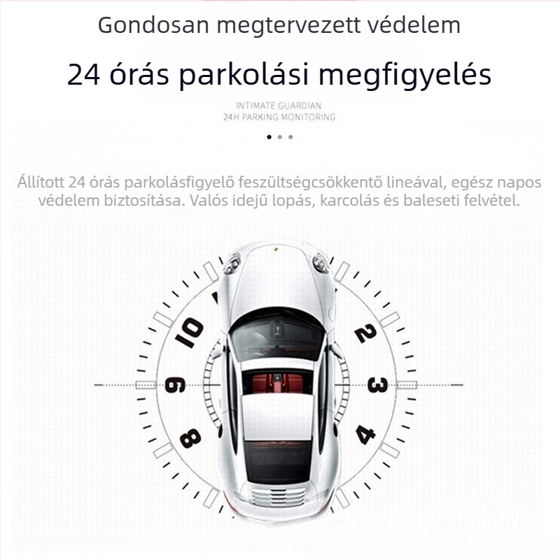 C3 autós dash kamera kettős lencsével, 120° látószög, 720p, Wi‑Fi, ciklikus felvétel, elő- és hátsó felvétel, 2,0 hüvelykes kijelző