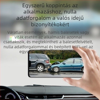 4K autós dashcam WiFi-vel, 170° látószög, 128GB TF-kártya, ciklusos felvétel és parkoló megfigyelés