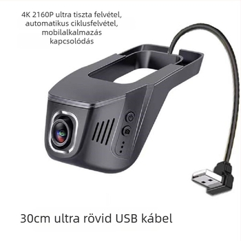 Univerzális U-formájú autós dash cam WiFi-vel és csatlakozással az alkalmazáson keresztül, 2160P, 170° látószög, ciklikus felvétel, parkolás megfigyelés