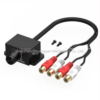 Autóhifi erősítő hangerőszabályzó, RCA bemenet/kimenet LC-1 – Chuangyan, PVC ház, CE tanúsítvány, kompatibilis audio- és videórendszerekkel
