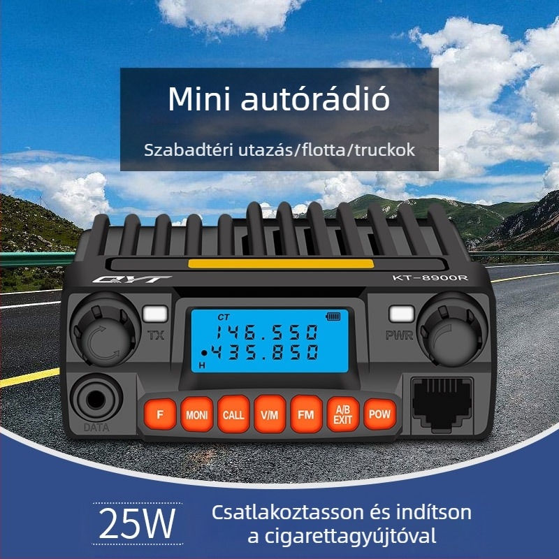 QYT KT8900R autóállomás, professzionális szint, háromfokozatú kettős készenlét, kompakt vezeték nélküli egység, 400–470 MHz