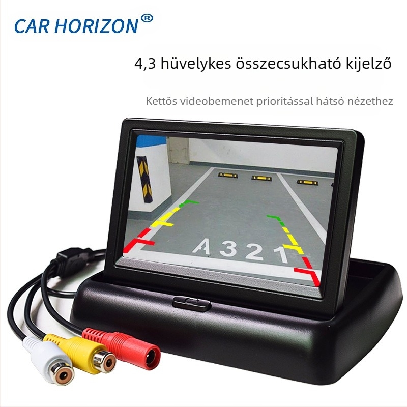 Autó LCD kijelző YL-430, TFT LCD, 480x272 felbontás, kettős AV bemenet, PAL/NTSC kompatibilis