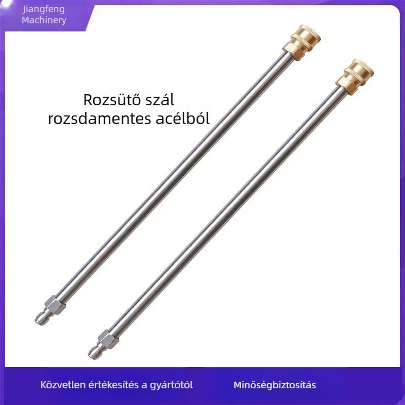 Rozsdamentes acél hosszabbító rúd nagy nyomású vízpisztolyhoz, 1/4 gyorscsatlakozás, 5000 psi (Márka: Jiangfeng; Anyag: rozsdamentes acél; Csatlakozás: 1/4 gyorscsatlakozás; Eredet: Zhejiang; Tömeg: 0.2)